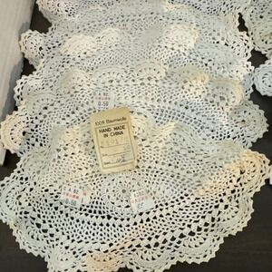 Vintage Handmade Doilies 100% Baumwolle 5X9"